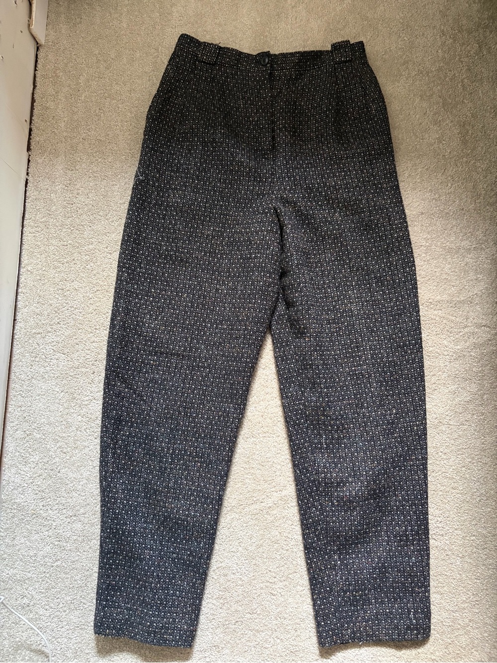 Women’s Norton McNaughton Multicolor Speckled Black Tweed Trousers